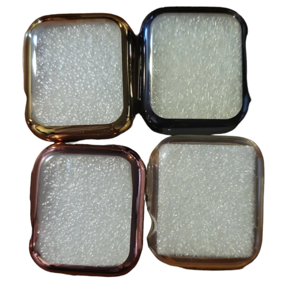 Tranesca 4 Pack Apple Watch Cases 40mm In Clear, Black, Gold, Rose Gold